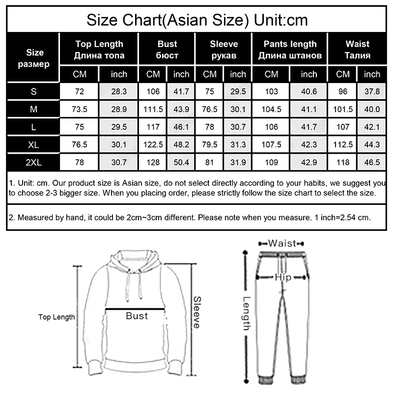 Men Joggers Suit Sets Solid Tracksuit Man Brand Spring Autumn Sport Suit Male Hoodies+ Pants Warm Sportswear Men'S Clothing